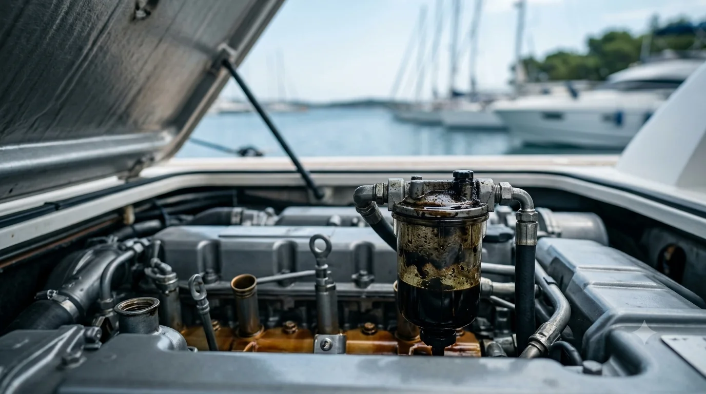 Stoppet dieselmotor med tilstoppet brændstoffilter — RenDiesel